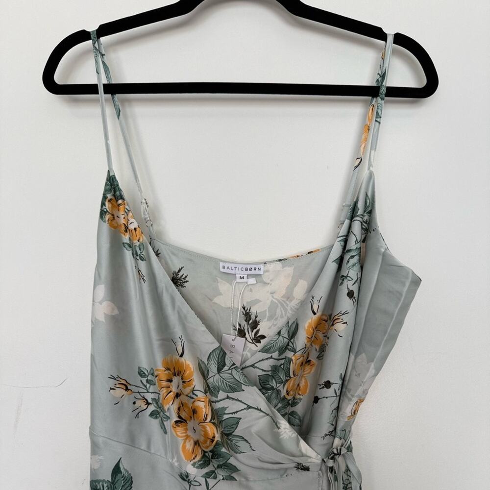 NWT NEW Baltic Born Steffi Tulio Wrap Dress Light Sage Floral - Picture 4 of 8
